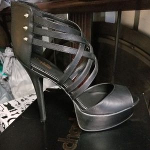 Black platform heels